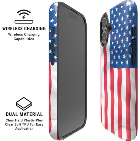 USA Flag iPhone 16 Plus Magsafe Impact Case